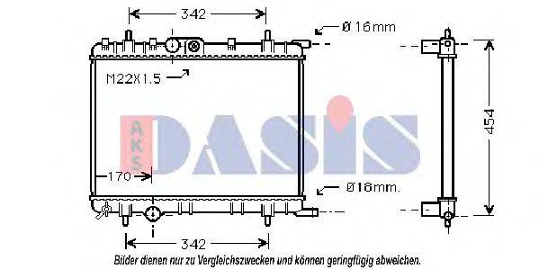 AKS DASIS 060052N Радіатор, охолодження двигуна