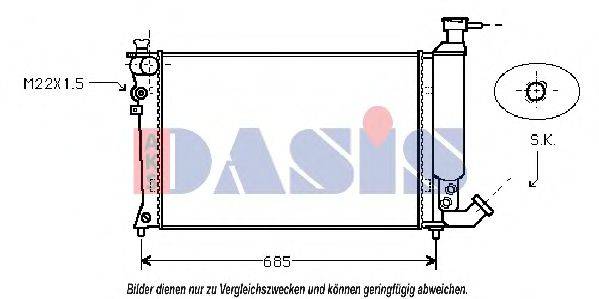 AKS DASIS 060260N Радіатор, охолодження двигуна