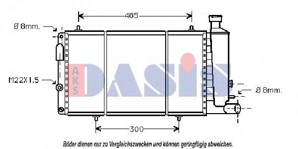 AKS DASIS 060540N Радіатор, охолодження двигуна