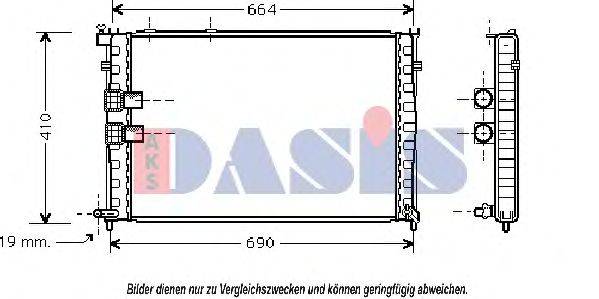 AKS DASIS 060980N Радіатор, охолодження двигуна