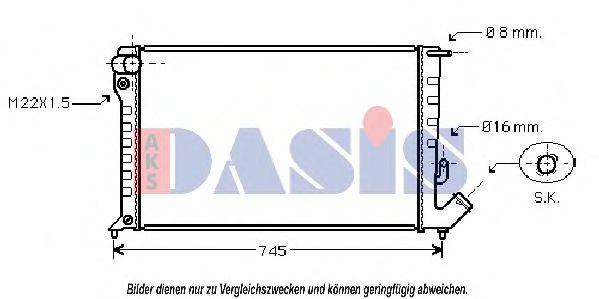 AKS DASIS 060990N Радіатор, охолодження двигуна