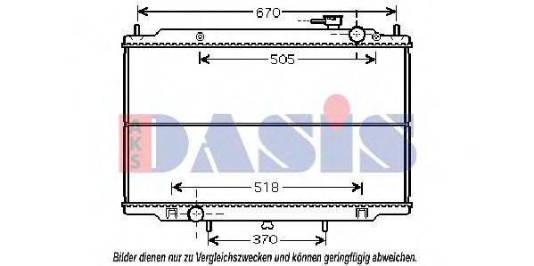 AKS DASIS 070017N Радіатор, охолодження двигуна