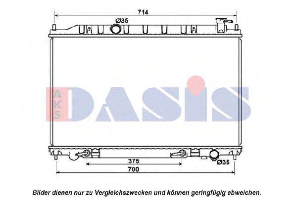 AKS DASIS 070112N Радіатор, охолодження двигуна