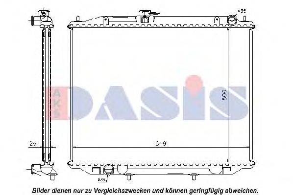 AKS DASIS 070142N Радіатор, охолодження двигуна