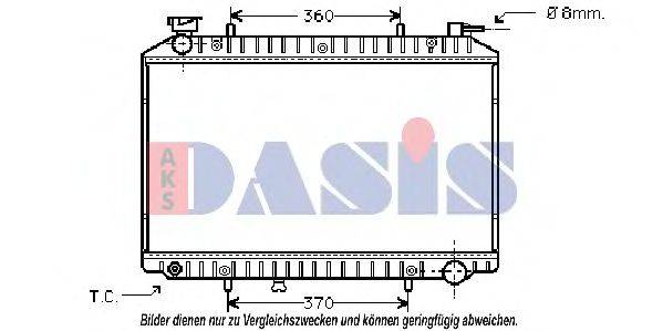 AKS DASIS 070280N Радіатор, охолодження двигуна