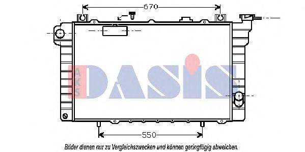 AKS DASIS 070840N Радіатор, охолодження двигуна