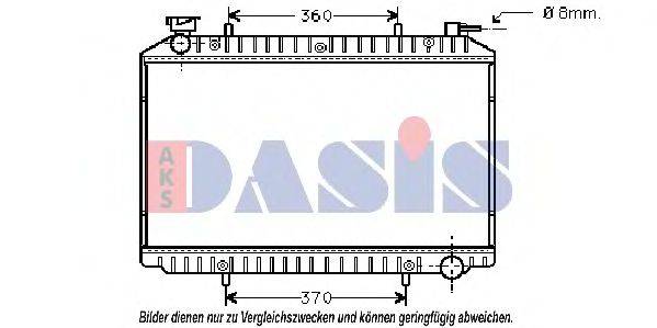 AKS DASIS 072330N Радіатор, охолодження двигуна