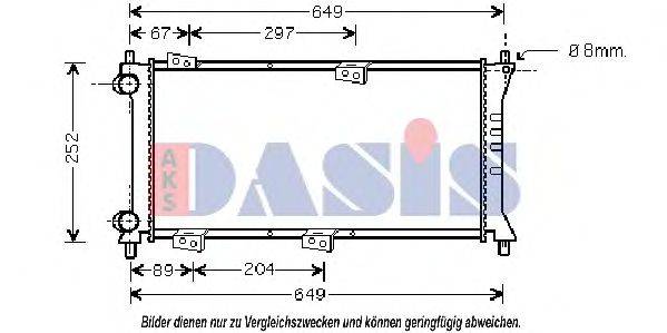 AKS DASIS 080059N Радіатор, охолодження двигуна