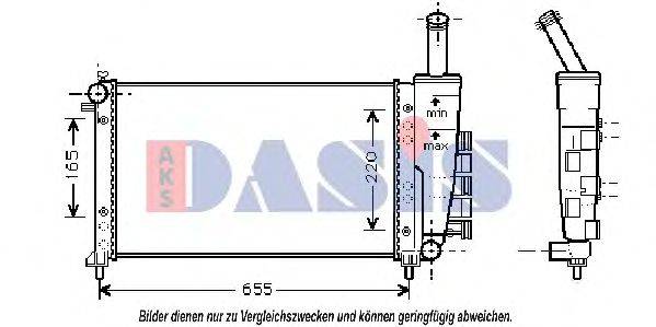 AKS DASIS 080061N Радіатор, охолодження двигуна