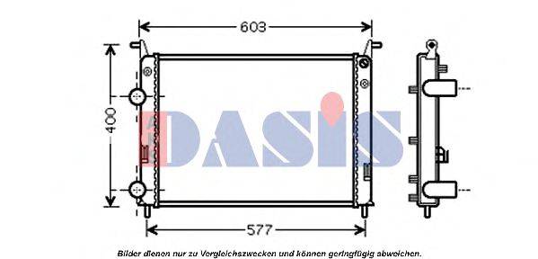 AKS DASIS 080089N Радіатор, охолодження двигуна