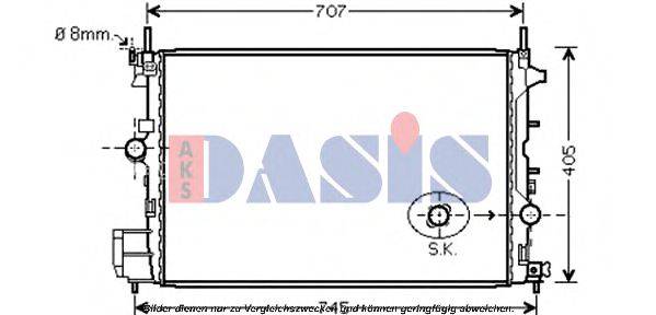 AKS DASIS 080094N Радіатор, охолодження двигуна