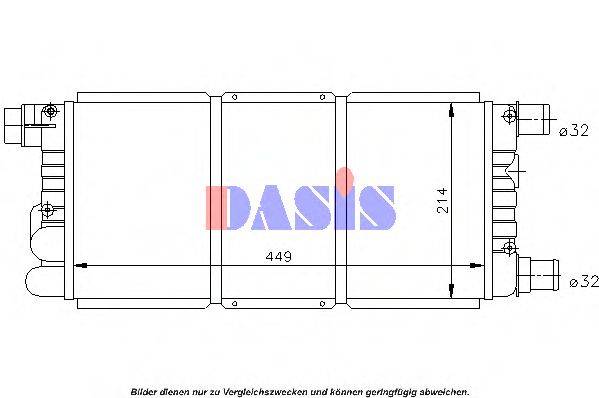 AKS DASIS 080560N Радіатор, охолодження двигуна