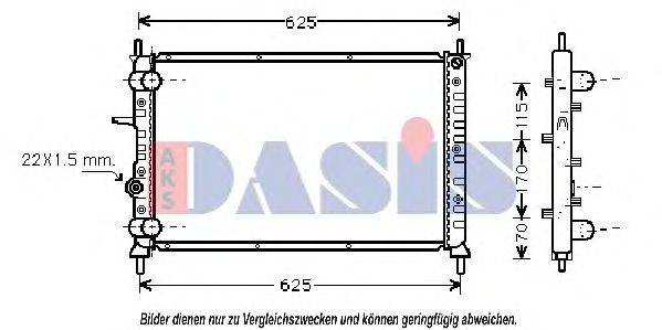 AKS DASIS 081090N Радіатор, охолодження двигуна