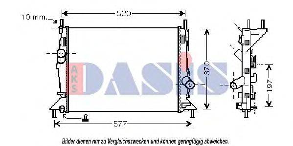 AKS DASIS 090083N Радіатор, охолодження двигуна