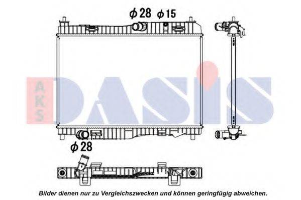 AKS DASIS 090093N Радіатор, охолодження двигуна