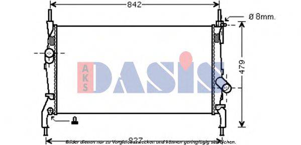 AKS DASIS 090105N Радіатор, охолодження двигуна