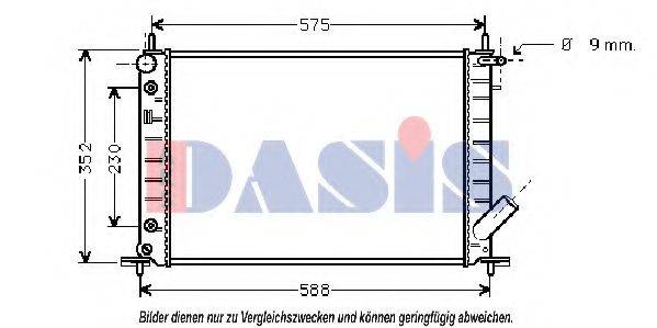 AKS DASIS 091340N Радіатор, охолодження двигуна