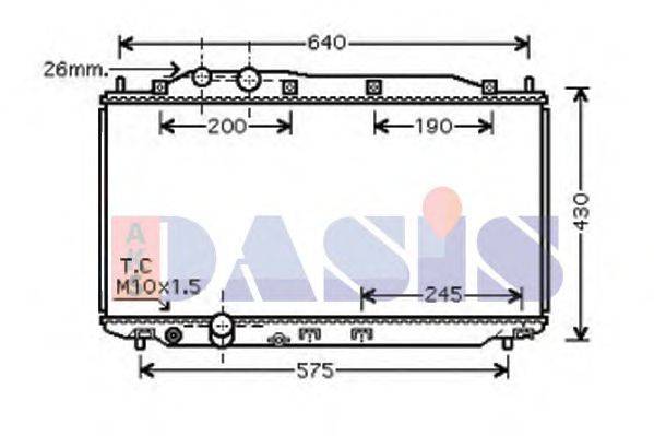 AKS DASIS 100057N Радіатор, охолодження двигуна