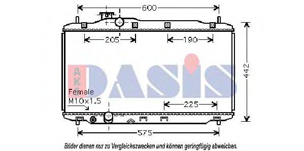 AKS DASIS 100063N Радіатор, охолодження двигуна