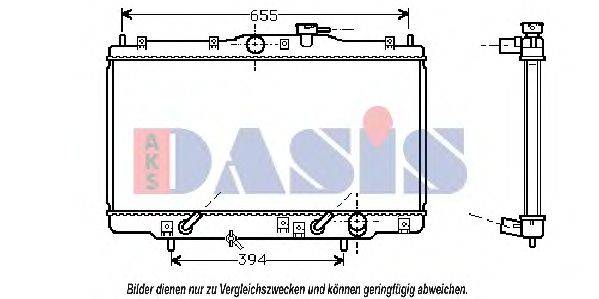 AKS DASIS 100210N Радіатор, охолодження двигуна