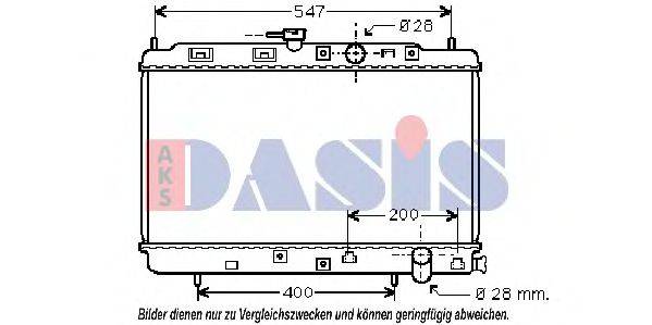 AKS DASIS 100340N Радіатор, охолодження двигуна