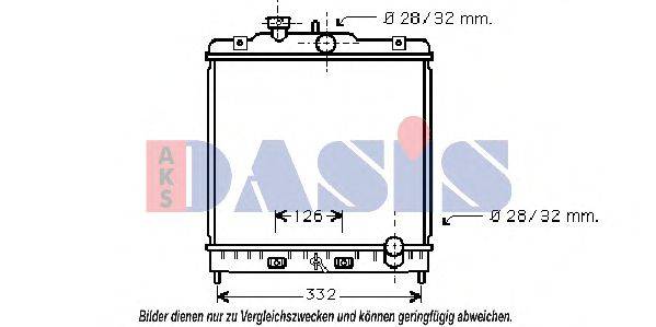 AKS DASIS 103002N Радіатор, охолодження двигуна