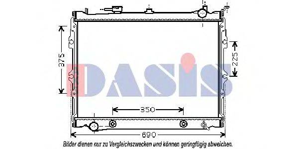 AKS DASIS 110059N Радіатор, охолодження двигуна