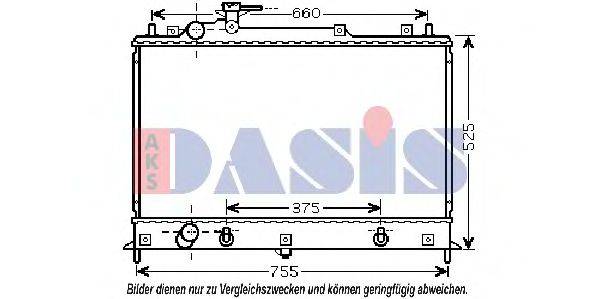 AKS DASIS 110063N Радіатор, охолодження двигуна