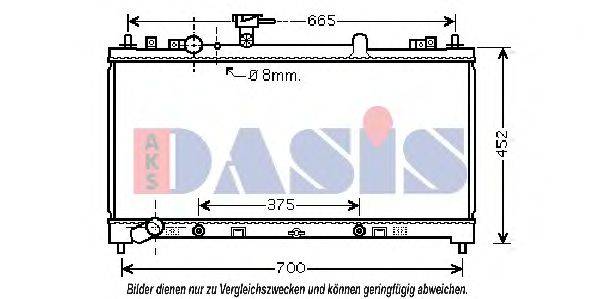 AKS DASIS 110067N Радіатор, охолодження двигуна