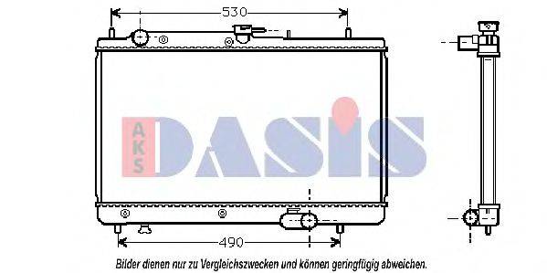 AKS DASIS 111020N Радіатор, охолодження двигуна