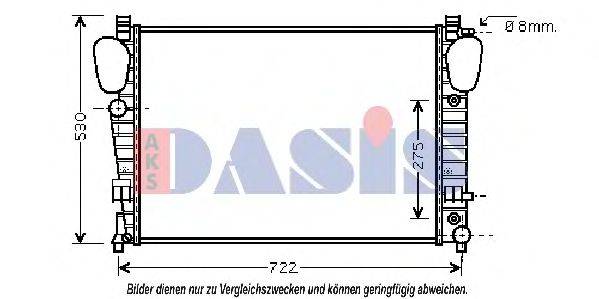 AKS DASIS 120006N Радіатор, охолодження двигуна