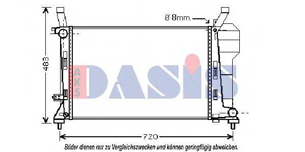 AKS DASIS 120076N Радіатор, охолодження двигуна