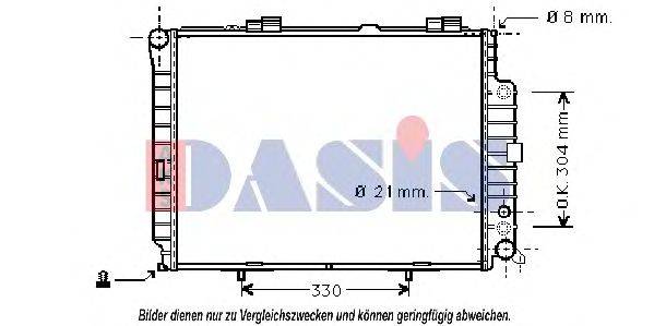 AKS DASIS 120590N Радіатор, охолодження двигуна