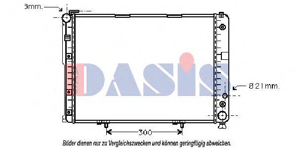 AKS DASIS 120950N Радіатор, охолодження двигуна