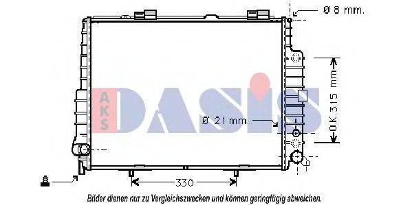 AKS DASIS 122600N Радіатор, охолодження двигуна