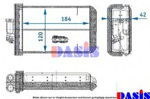 AKS DASIS 129370N Теплообмінник, опалення салону