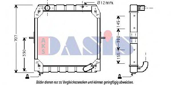 AKS DASIS 131440T Радіатор, охолодження двигуна