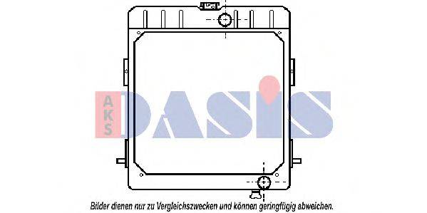 AKS DASIS 133740N Радіатор, охолодження двигуна