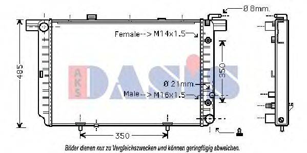 AKS DASIS 135300N Радіатор, охолодження двигуна