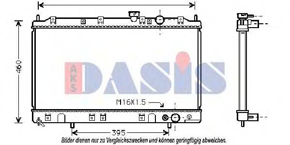 AKS DASIS 140023N Радіатор, охолодження двигуна