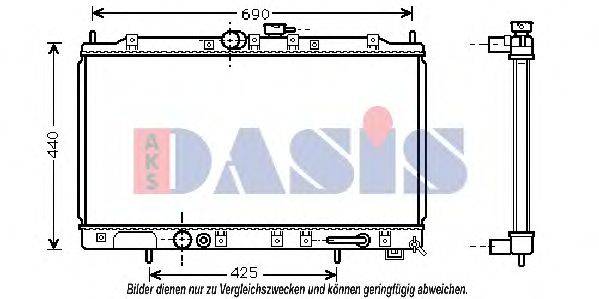 AKS DASIS 140036N Радіатор, охолодження двигуна