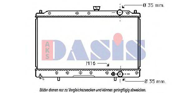 AKS DASIS 140057N Радіатор, охолодження двигуна