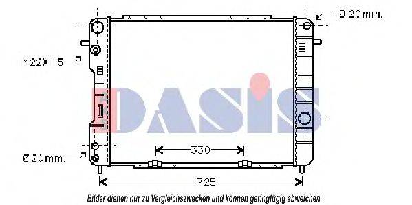 AKS DASIS 150029N Радіатор, охолодження двигуна