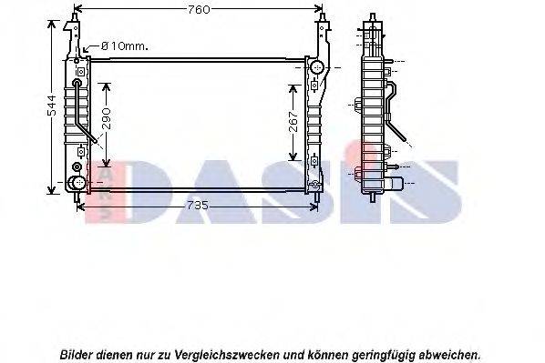 AKS DASIS 150079N Радіатор, охолодження двигуна