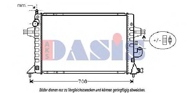 AKS DASIS 151920N Радіатор, охолодження двигуна