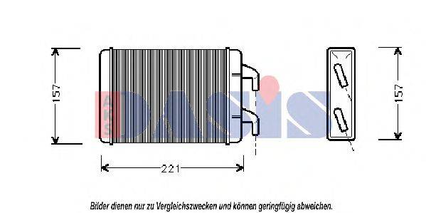 AKS DASIS 159000N Теплообмінник, опалення салону