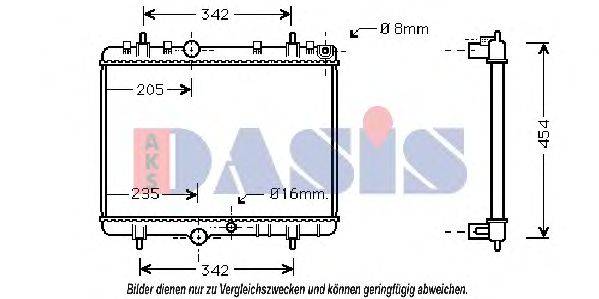 AKS DASIS 160099N Радіатор, охолодження двигуна