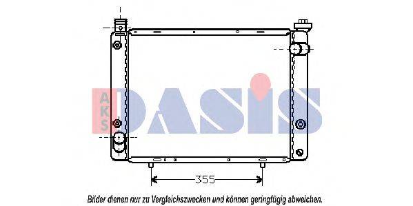 AKS DASIS 160800N Радіатор, охолодження двигуна