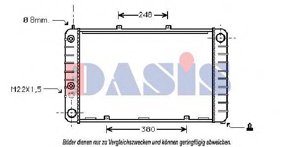 AKS DASIS 170080N Радіатор, охолодження двигуна