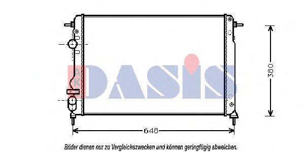 AKS DASIS 180005N Радіатор, охолодження двигуна